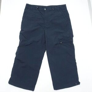 Wind River Cropped Trousers Men's Size Medium Navy Blue Slash Pockets 100% Nylon